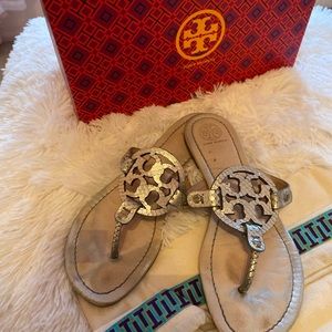 Tory Burch Silver Sandals